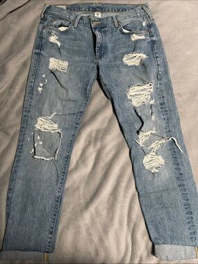 True Religion Audrey Mid Rise Slim Boyfriend